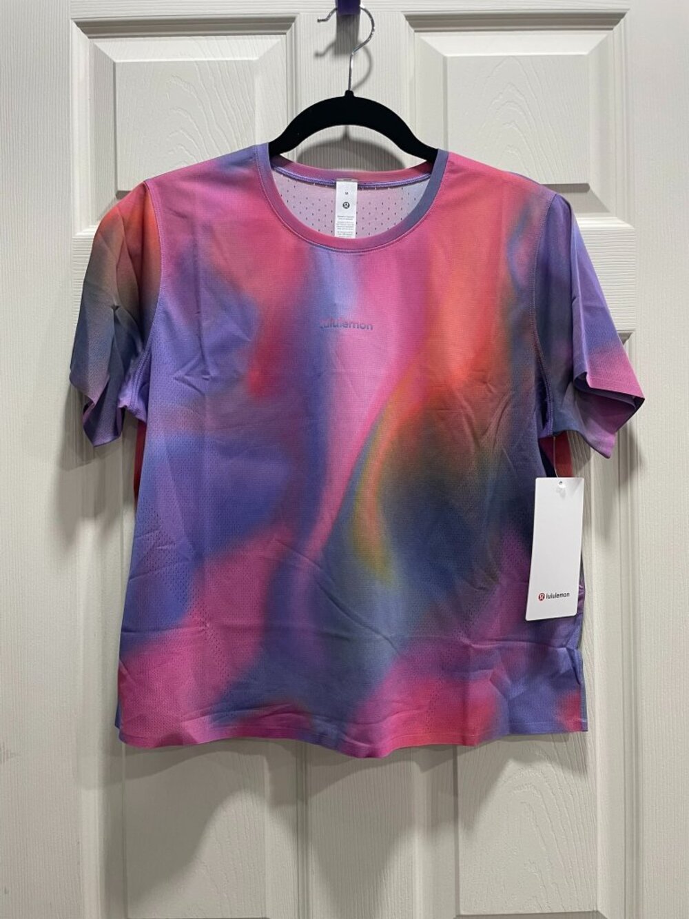 NWT Lululemon Women's Fast and Free Short Sleeve Shirt Speed Glow Multi